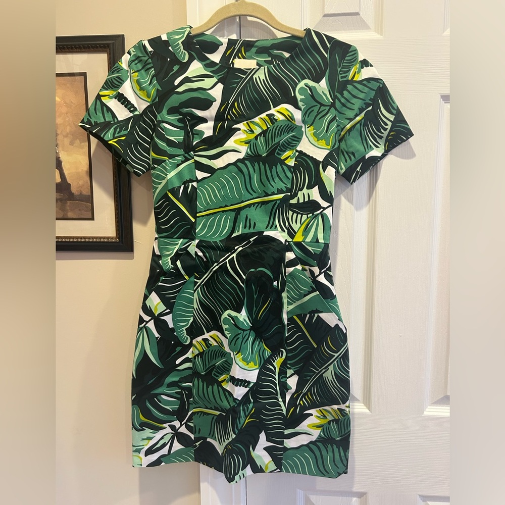 WHiT NY Green Tropical Leaf Print Dress for Anthropologie 🌿👗